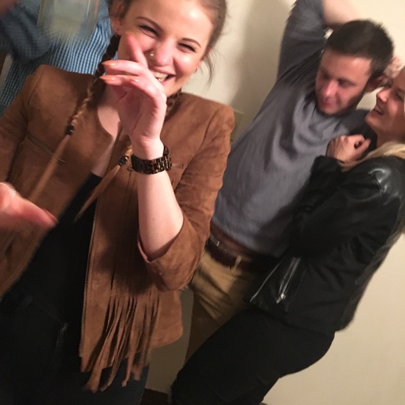 BCBG MaxAzria Suede Fringe Jacket - Picture 9 of 10